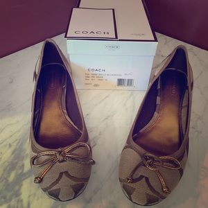 Coach Odella Signature Jacquard Logo Ballet Heel